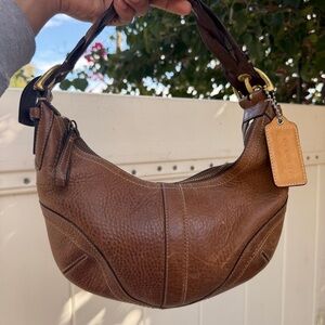 Coach Vintage Brown Leather Hobo Bag  Vintage Y2K